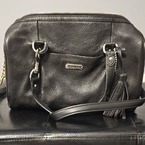 Coach Black Leather Satchel
